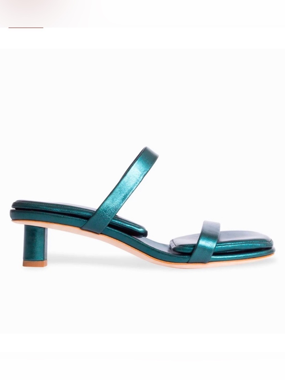 Tamara Mellon | Metallic blue heel sandals